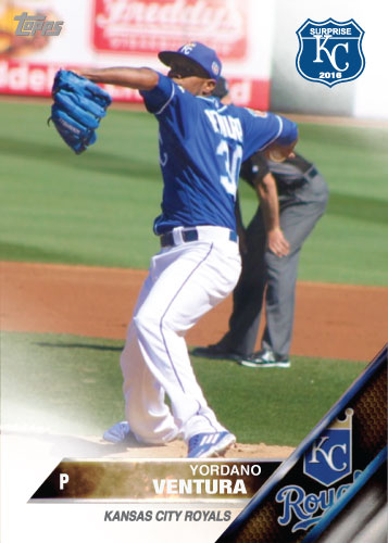 Yordano Ventura 2016 Spring Training Kansas City Royals custom card