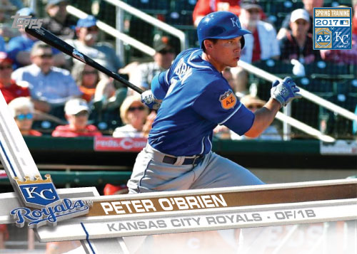 Peter O'Brien 2017 Royals Spring Training custom card 